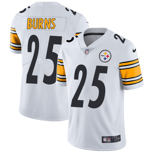 2019 Men Pittsburgh Steelers #25 Burns white Nike Vapor Untouchable Limited NFL Jersey